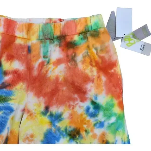 NWT BP. Womens Small Tye-Dye Elastic Waist Shorts Raw Hem Pockets HIgh Waist - Picture 14 of 14